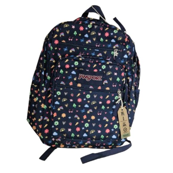 Jansport Big Student Slice of Fun XL Backpack Blue Multicolor JS0A47 JKGV7